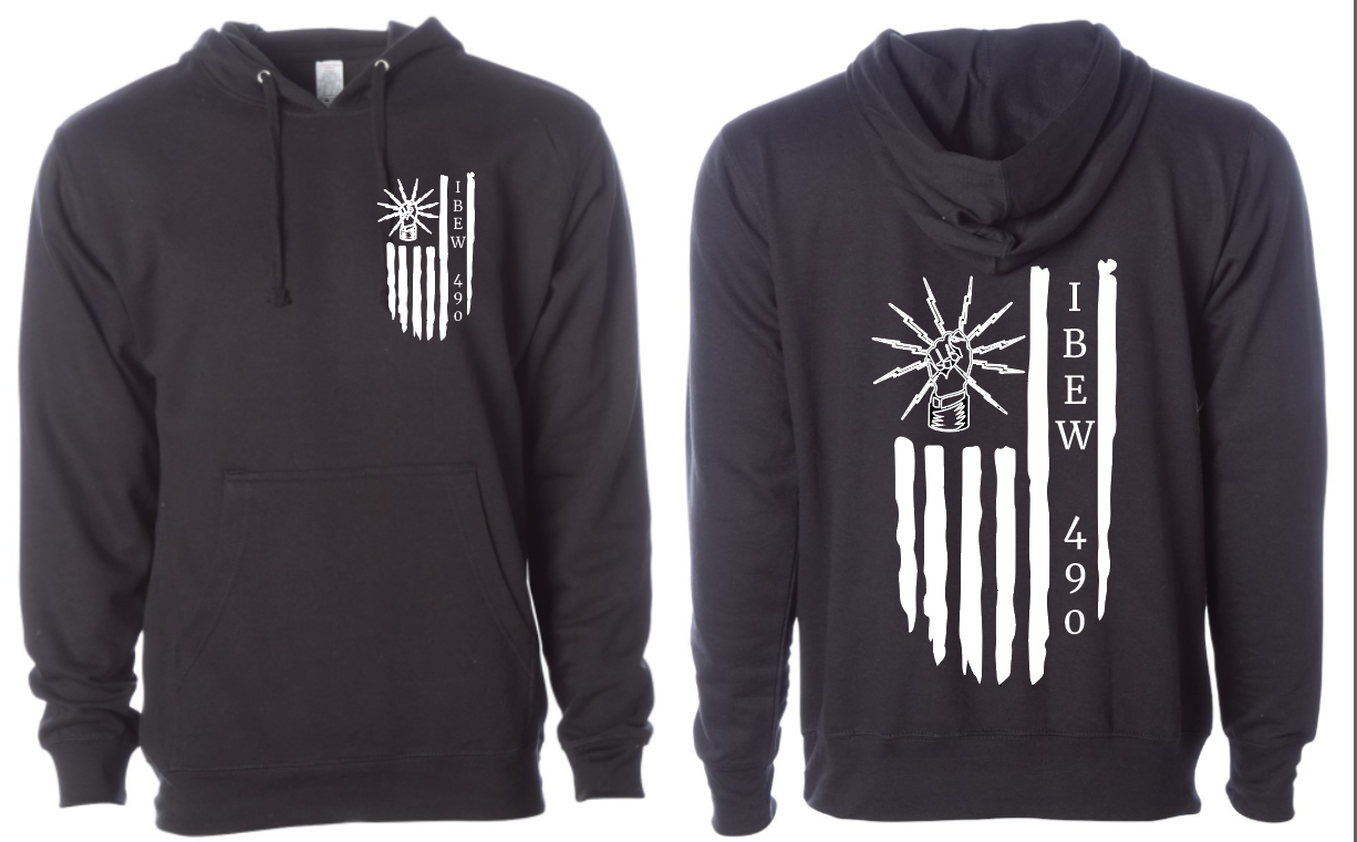 490 Flag with hand Sweatshirt