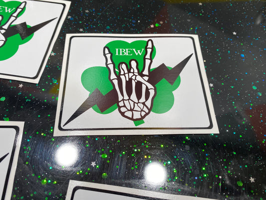 IBEW Skeleton Hand Sticker